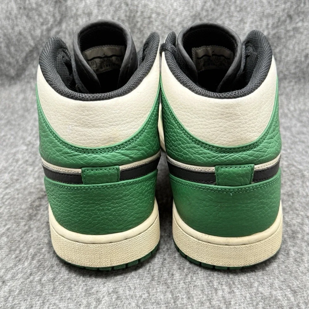 Nike Air‎ Jordan 1 Mid Lucky Green Black Sail Mens Sz 11.5 852542-301